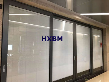 درب های شیشه ای کشویی آلومینیومی با پوشش پودر دو جداره به سبک اروپایی برای پروژه تجاری