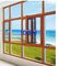 Contemporary Home Aluminium And Wood Windows , 5mm Glass Double Glazed Windows