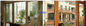 ویندوز چوب بلوط روکش دار آلومینیومی واشر EPDM تزئین شده برای آپارتمان