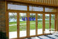 6063-T5 12A دوجداره چوبی پنجره چوبی ضد آب چوب روکش دار